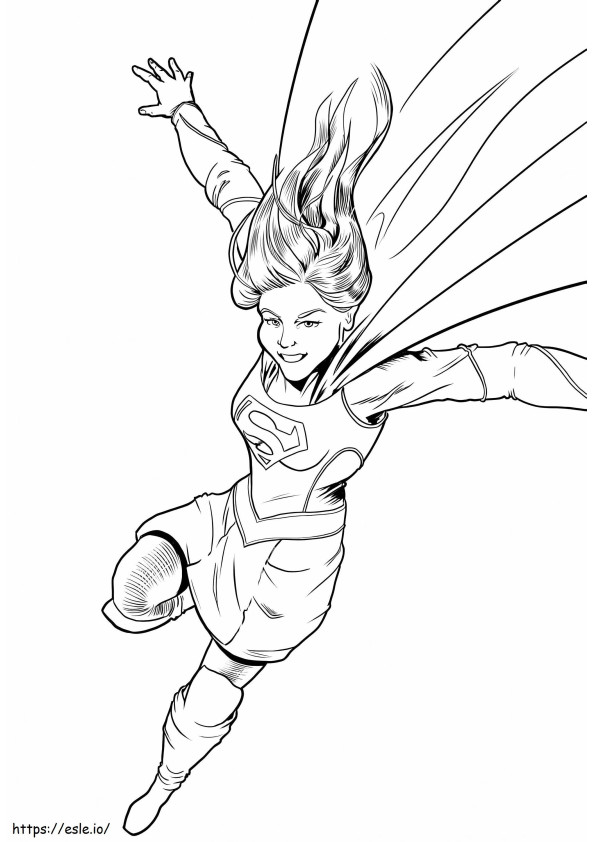 Supergirl 3 coloring page