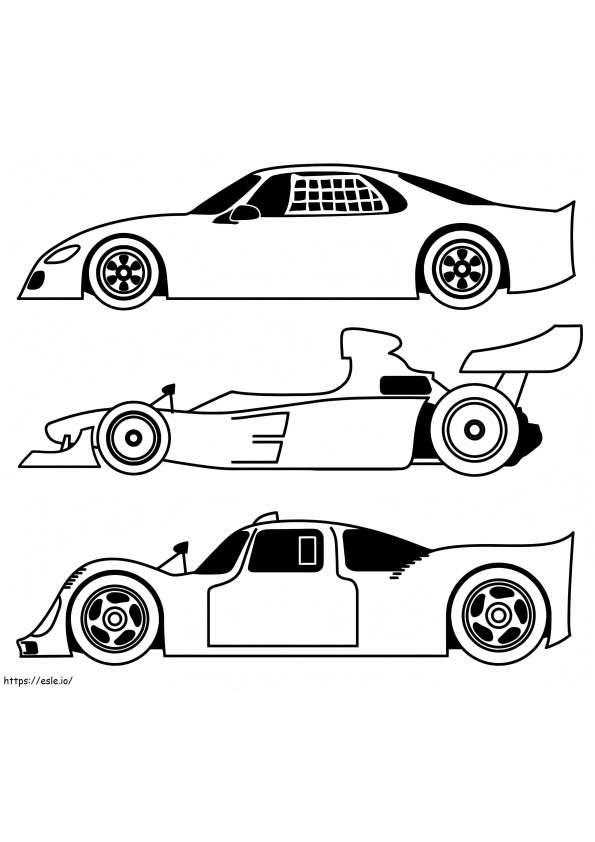 Cool Race Cars coloring page