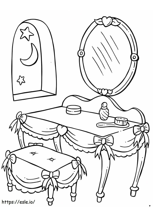 Girls Table coloring page