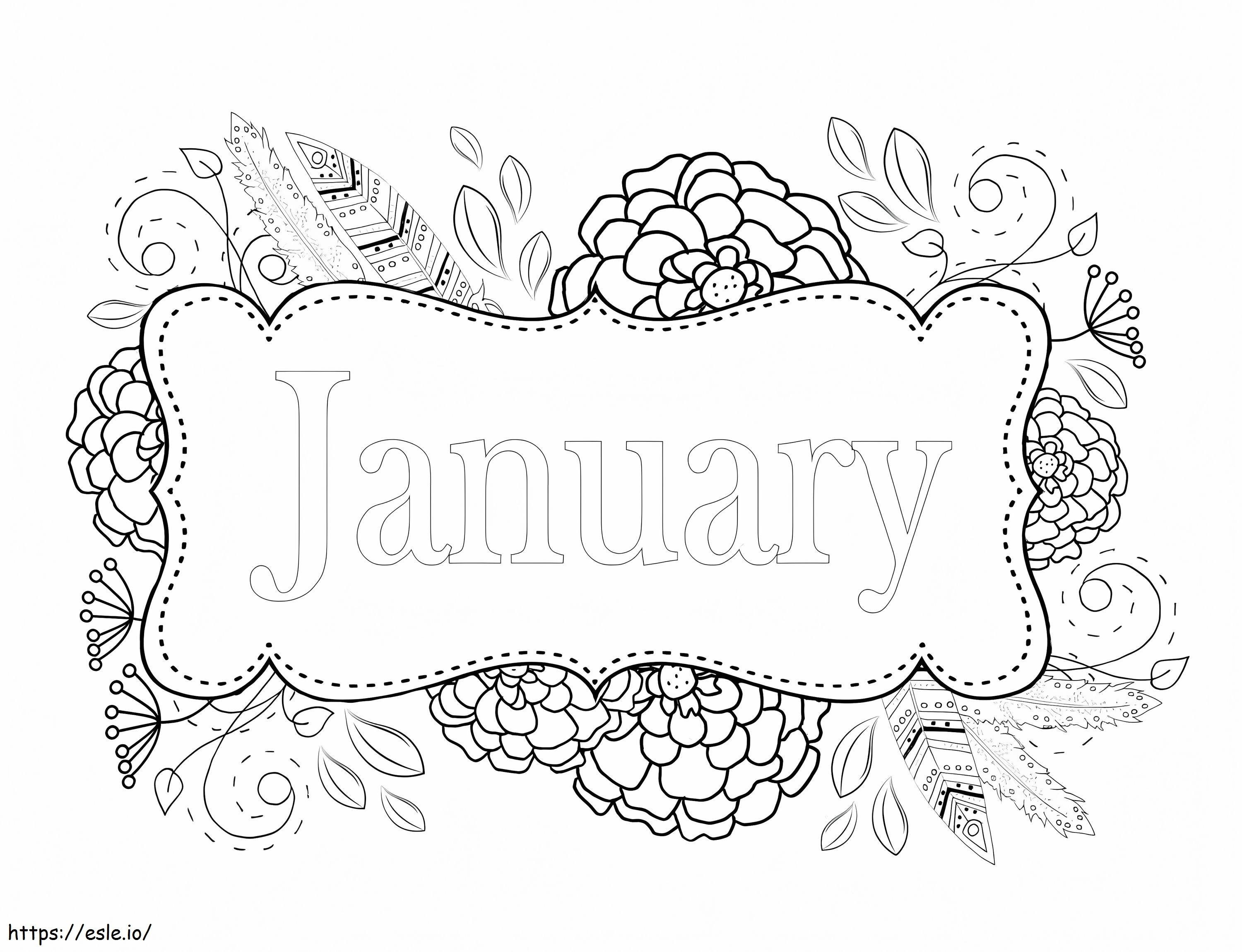 January Coloring Page 5 coloring page