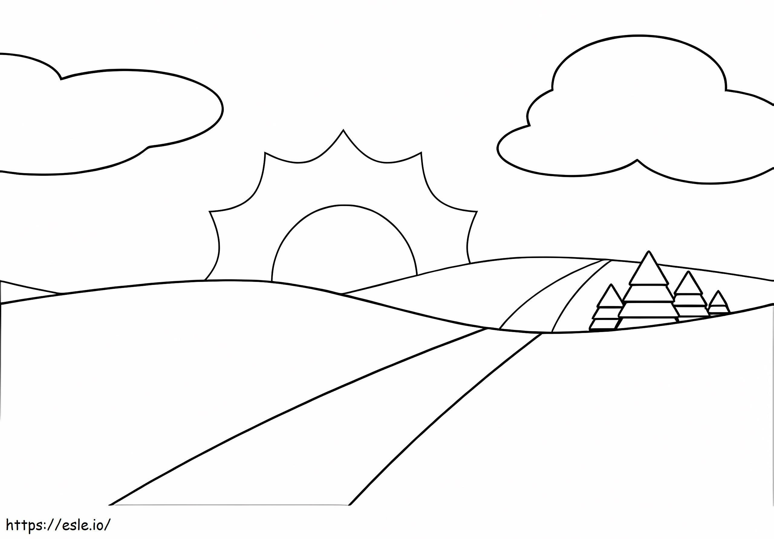 Printable Road coloring page