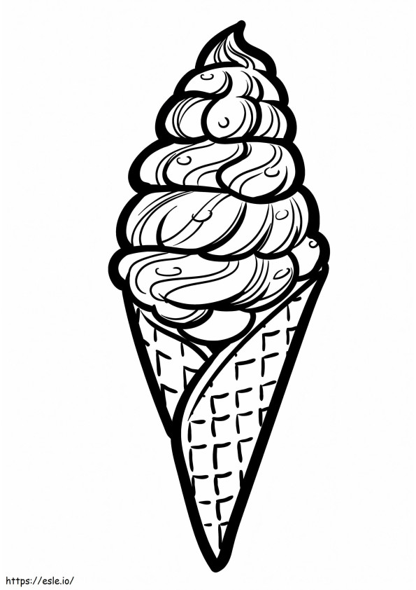 アイスクリーム 13 ぬりえ - 塗り絵