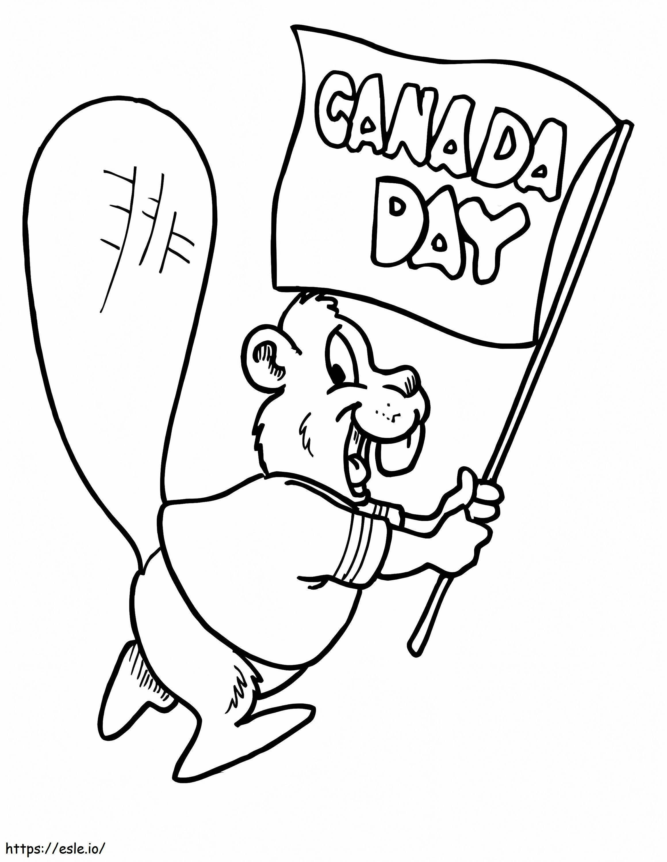 Feliz dia 10 do Canadá para colorir