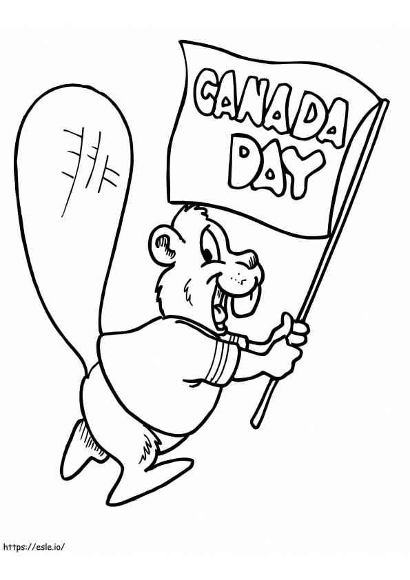 Feliz dia 10 do Canadá para colorir