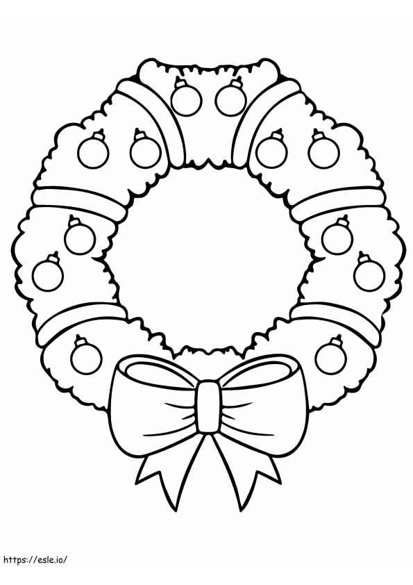Wondrous Easter Wreath coloring page