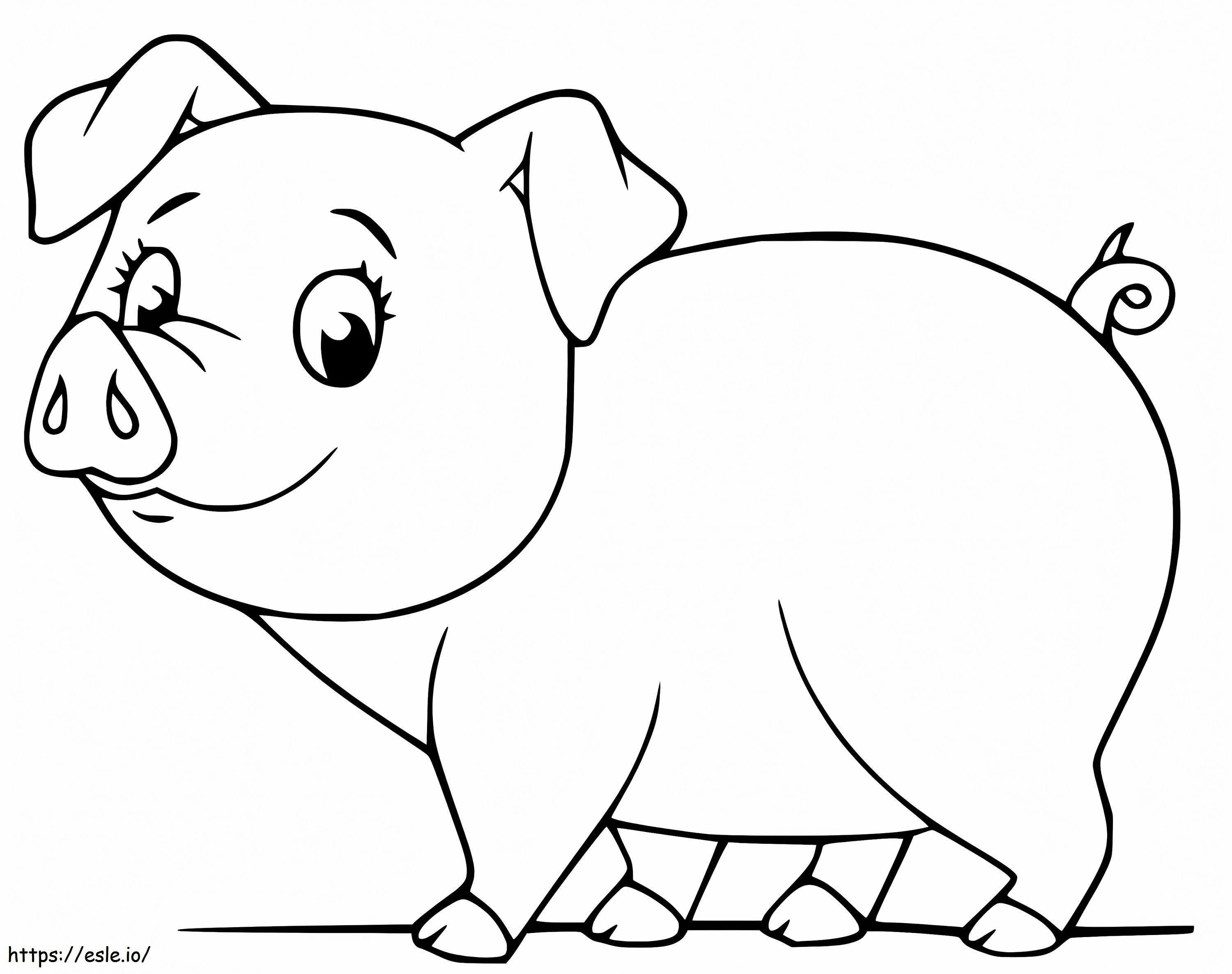 Coloriage Bébé Cochon 1 à imprimer dessin