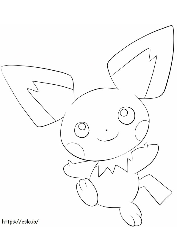 Coloriage 1532923891 Pichu Pokémon A4 à imprimer dessin
