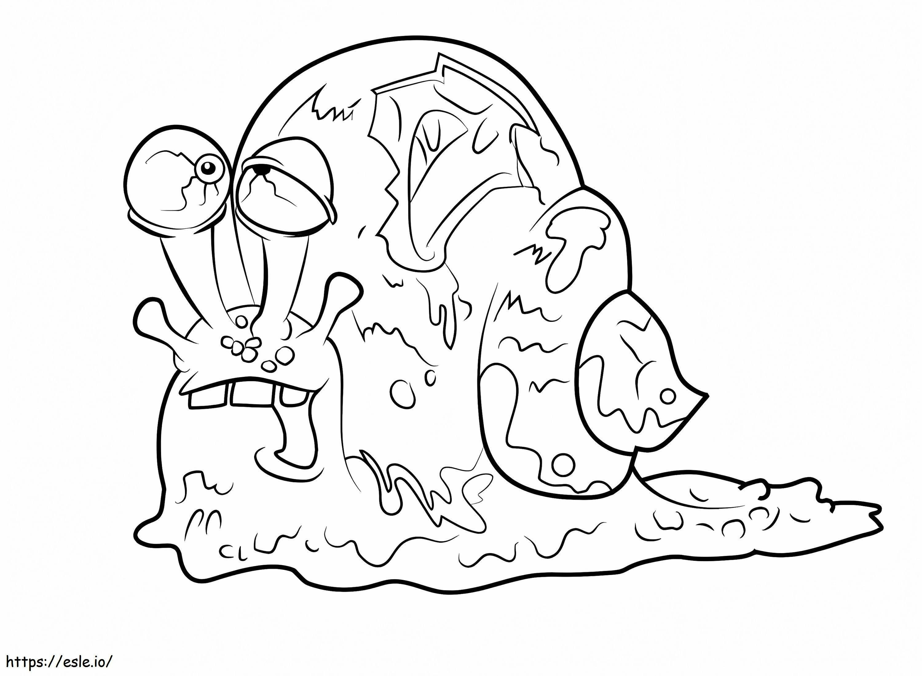 Shell Shocked Snail coloring page