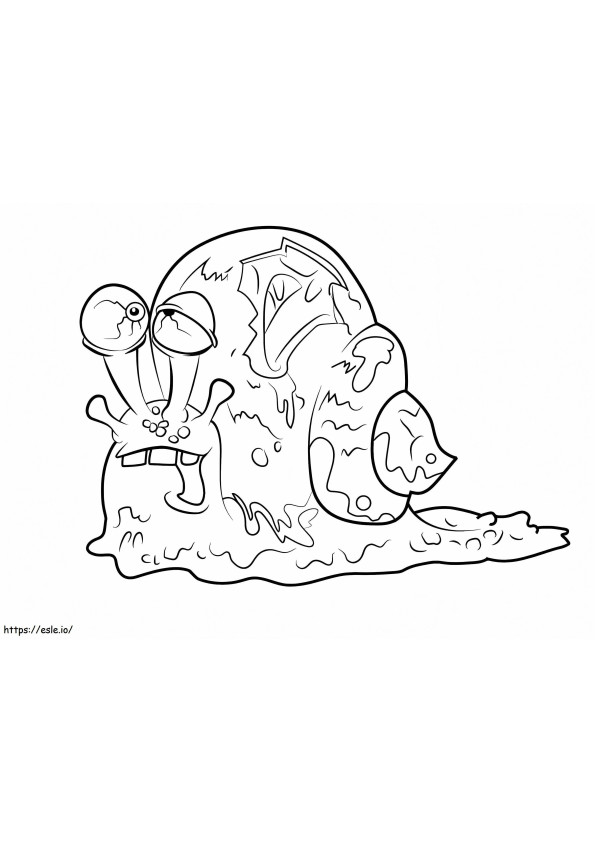 Shell Shocked Snail coloring page