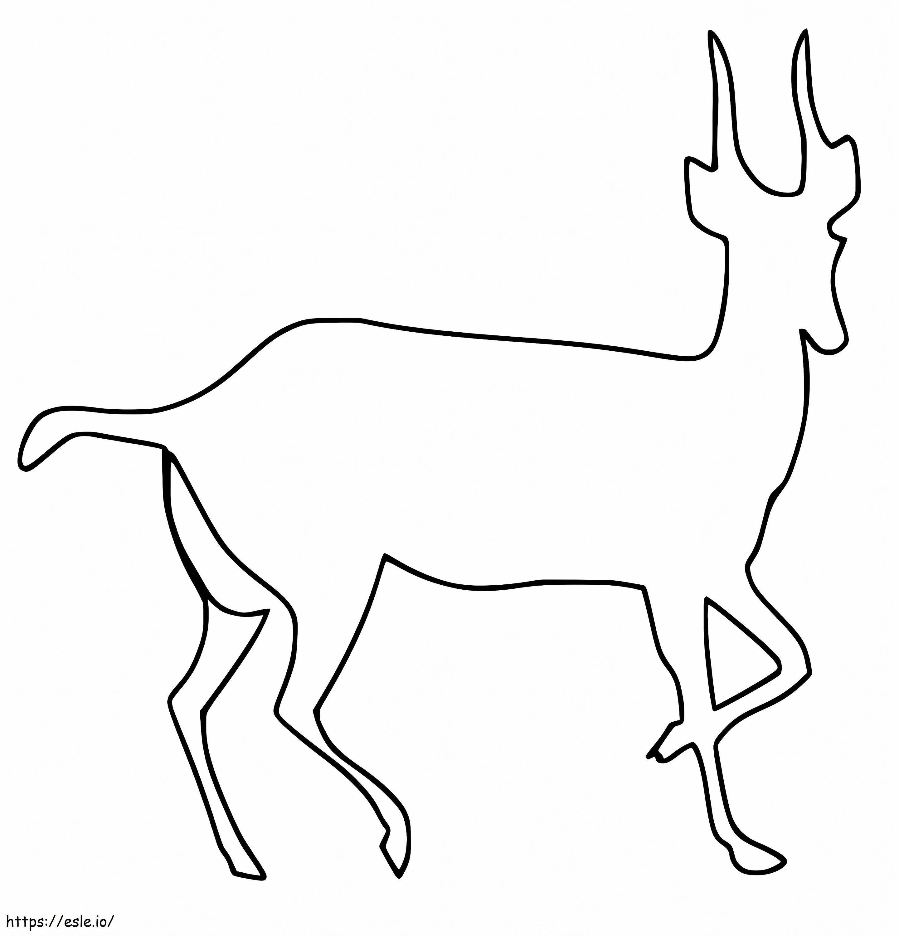 Free Gazelle Outline coloring page