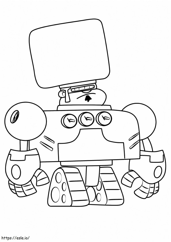 Robo Ron uit Atomic Puppet kleurplaat kleurplaat