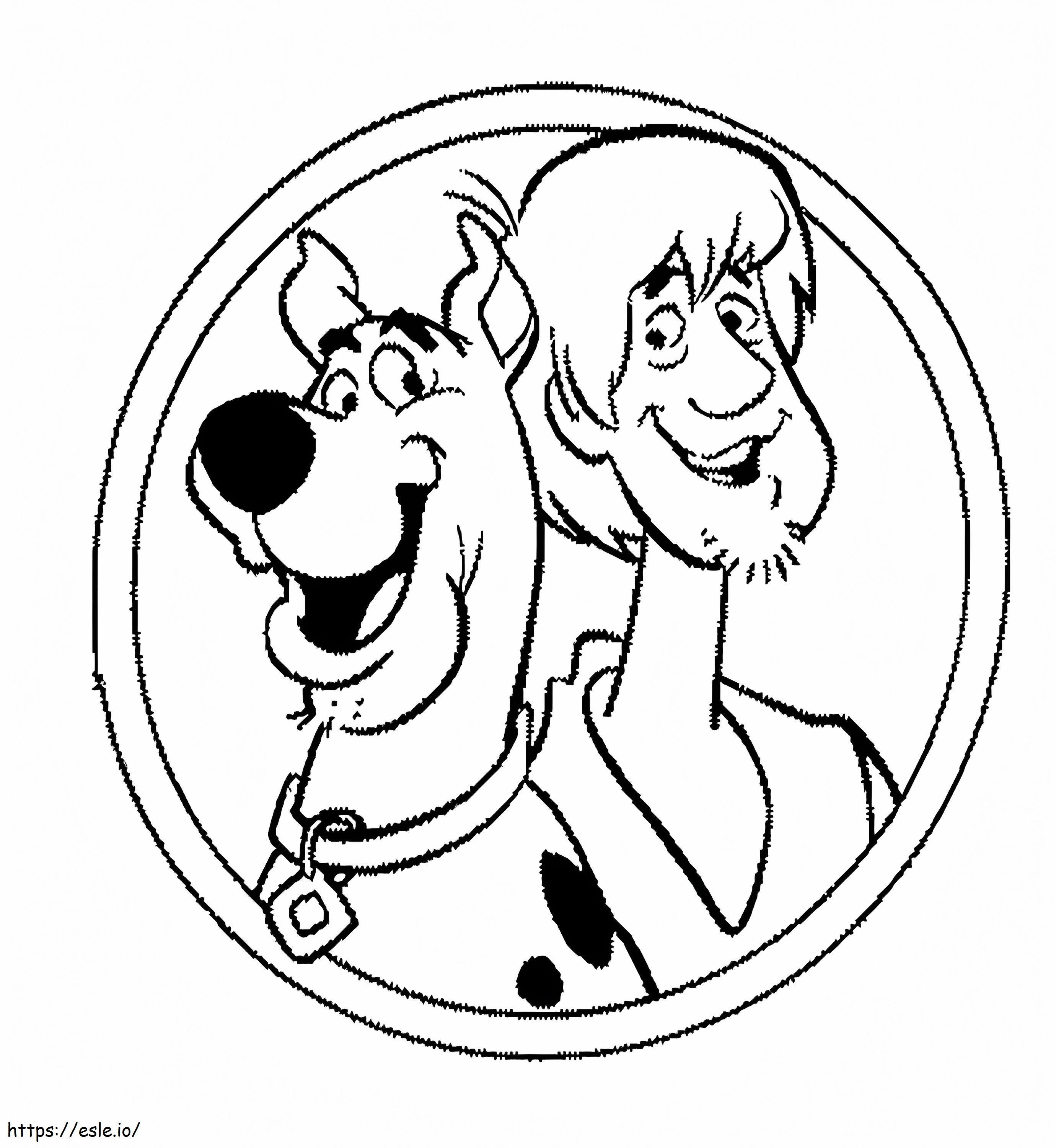 Cara Shaggy Y Scooby Doo Coloring Page 