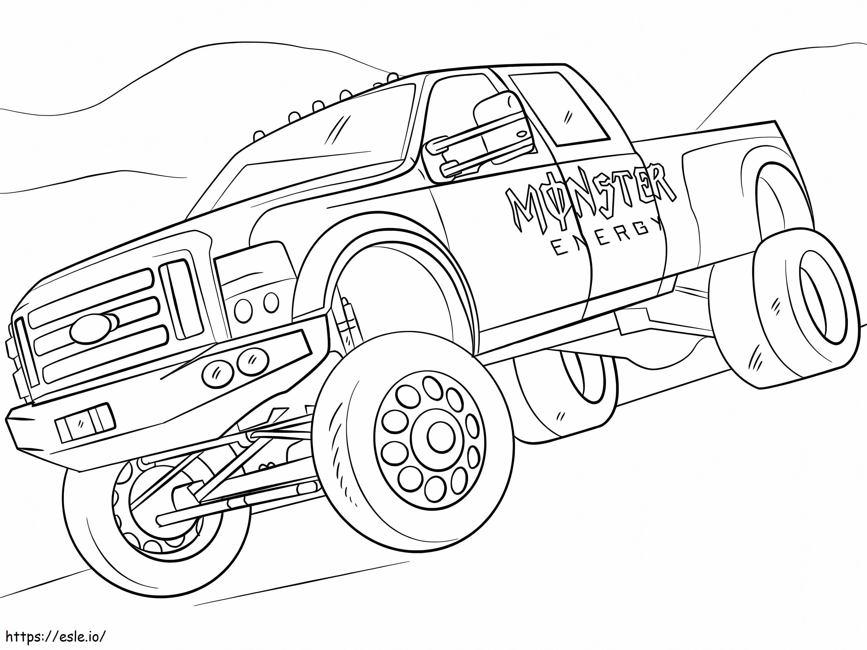 Monster Energy Monster Truck coloring page