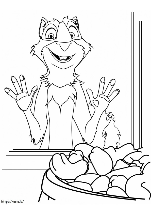 Surly Squirrel In The Nut Job coloring page