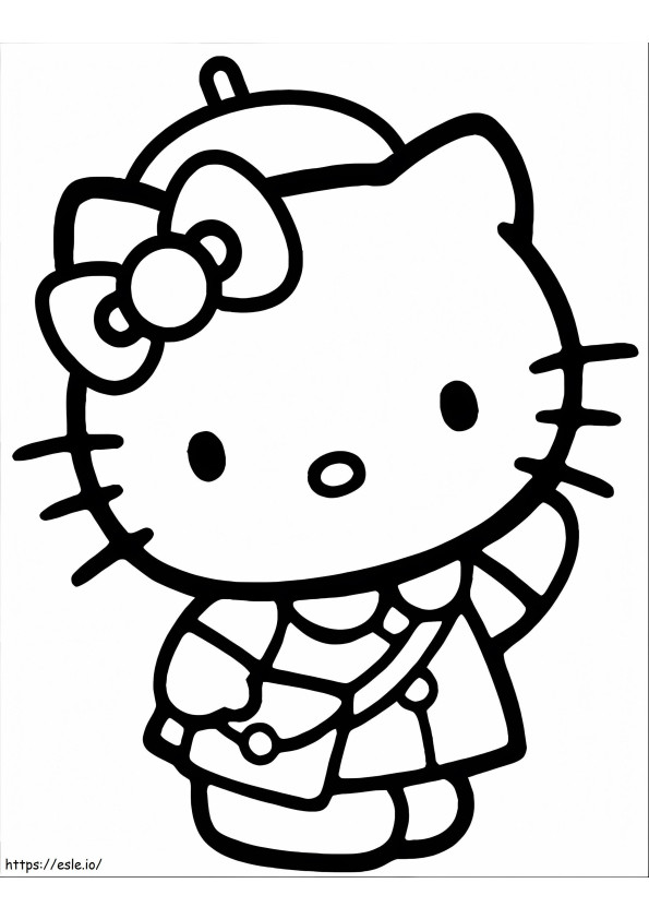 Perfecta Hello Kitty coloring page