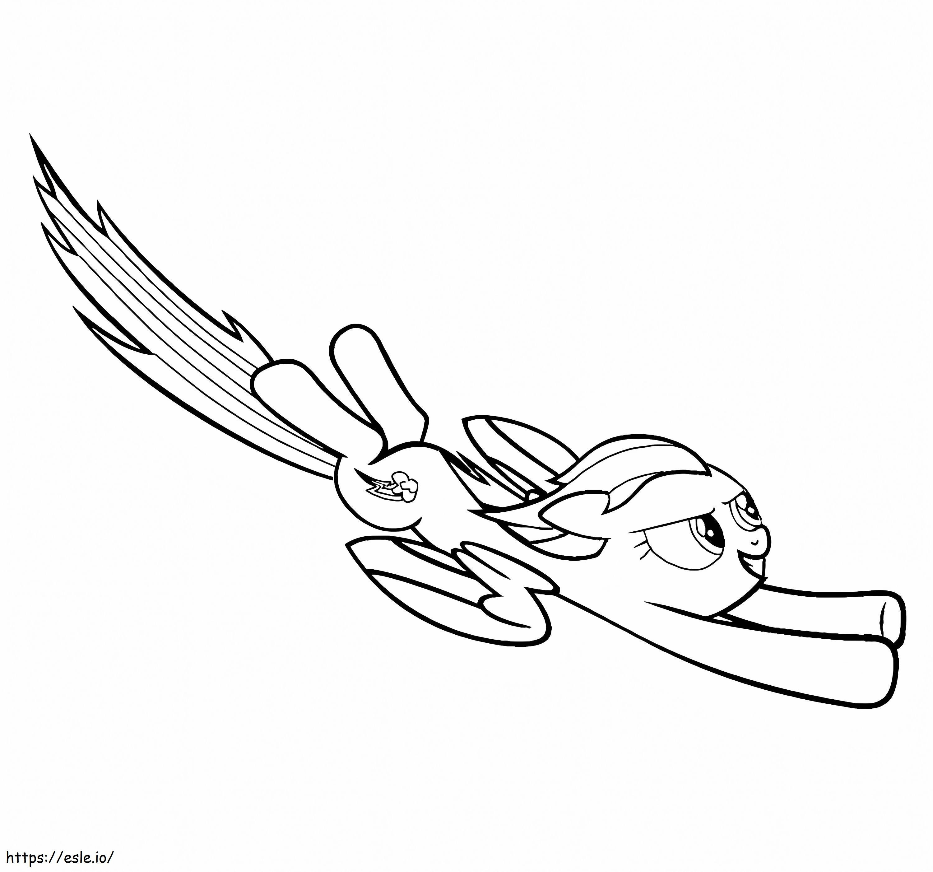 Rainbow Dash Fast coloring page