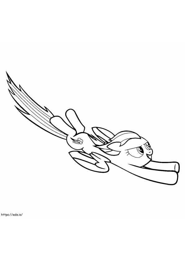 Rainbow Dash Fast coloring page