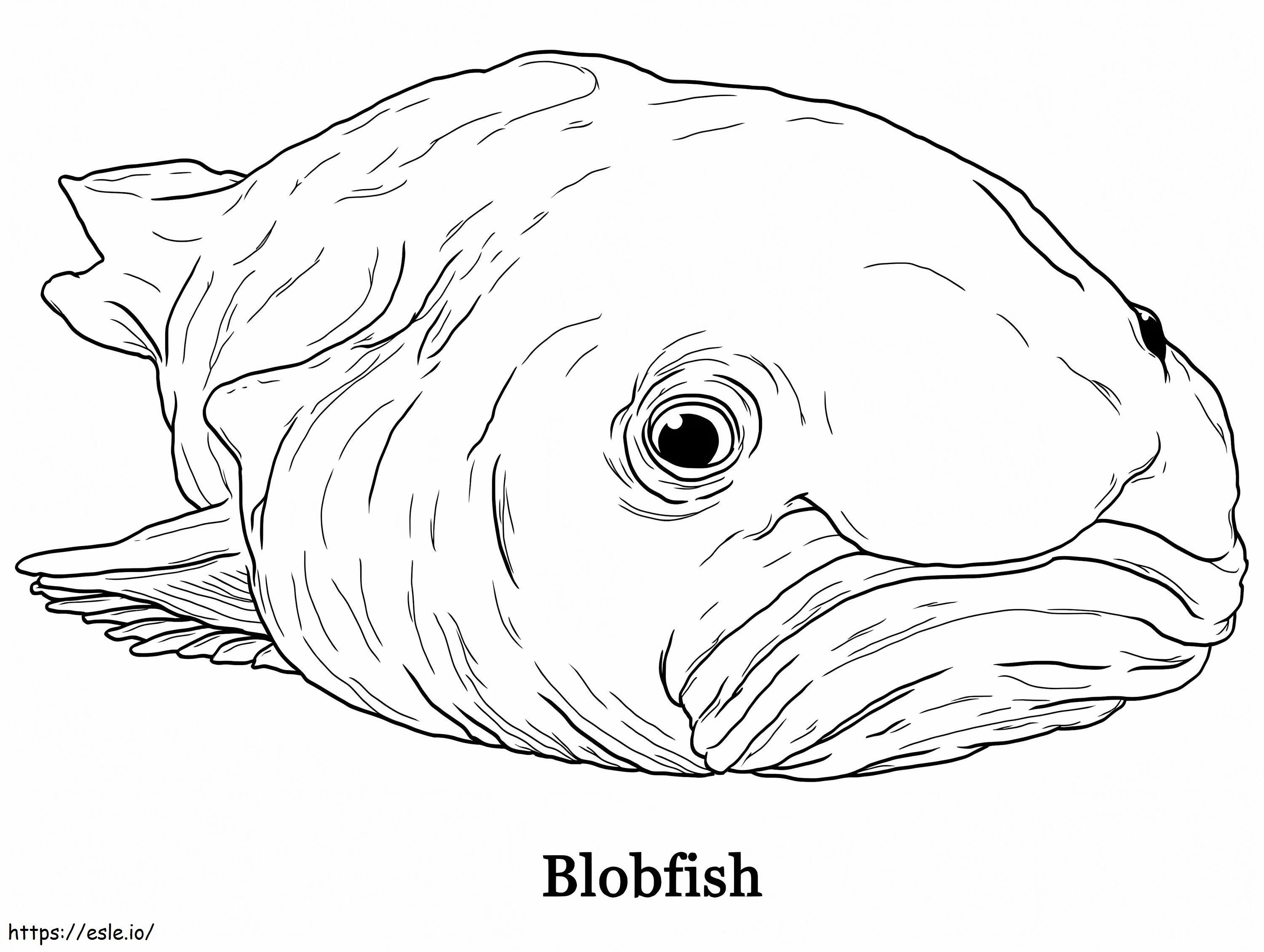 Coloriage Poisson-blob normal à imprimer dessin