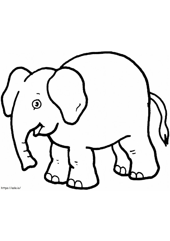 Grappige olifant kleurplaat