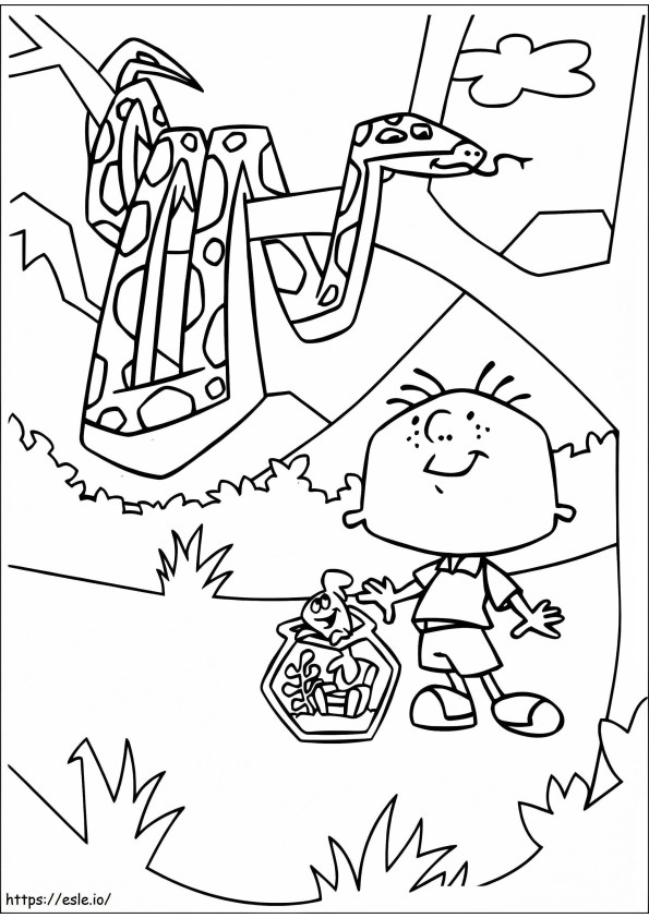 Stanley And Snake coloring page