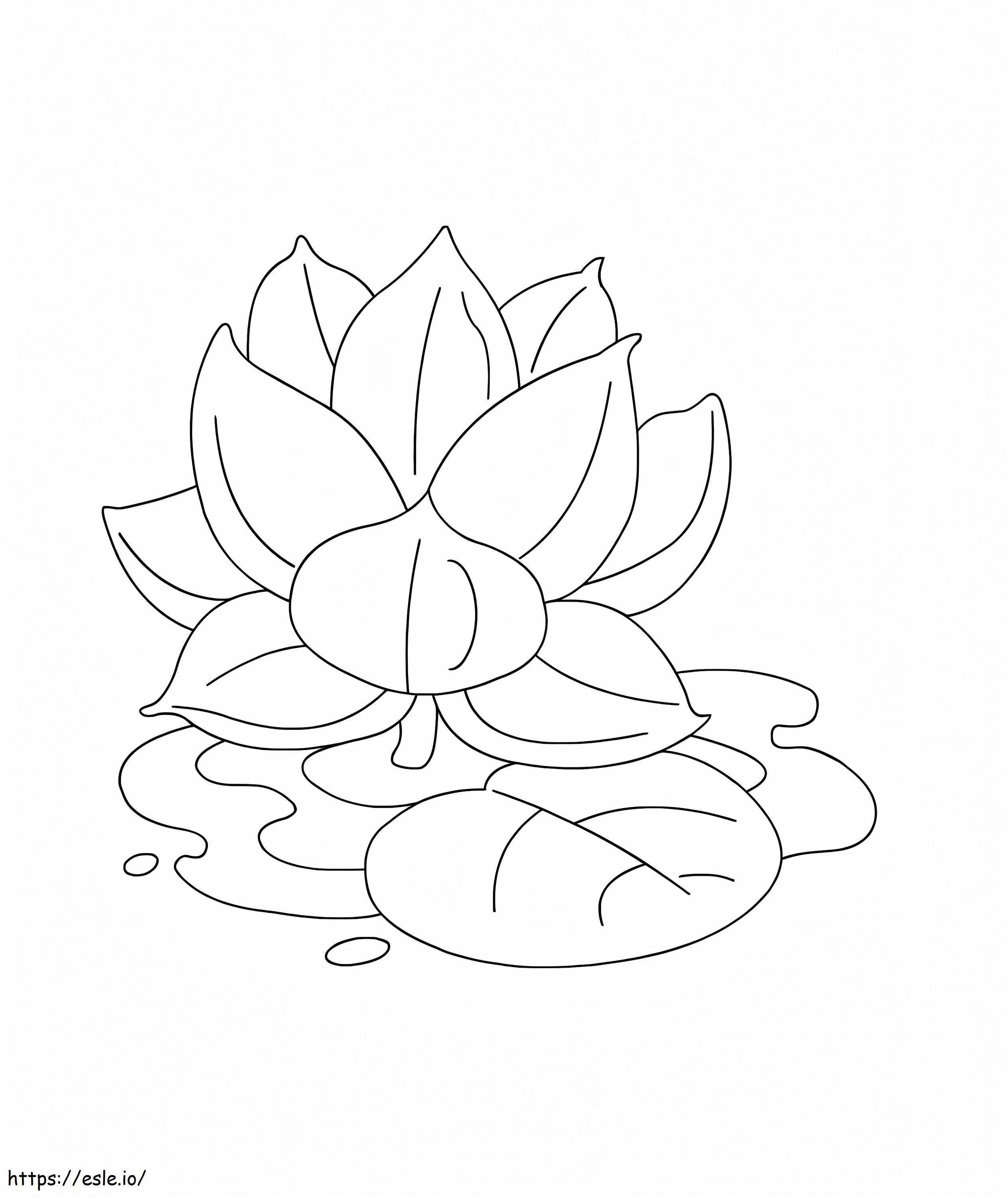 Coloriage Lotus Gratuit Imprimable à imprimer dessin