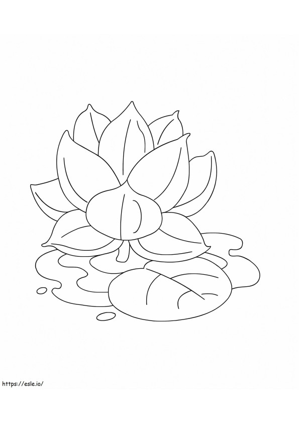 Lotus Free Printable coloring page