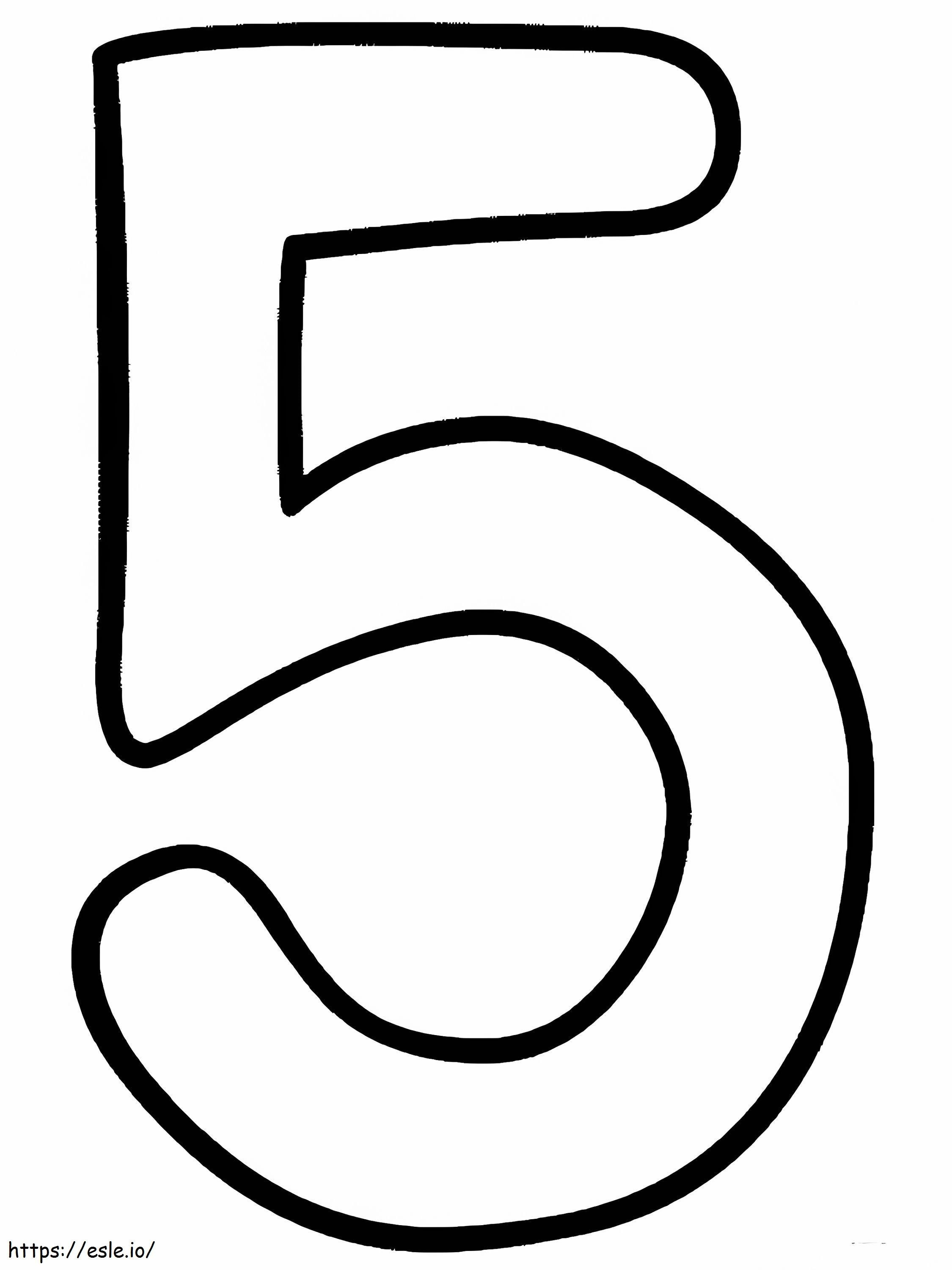 Numer do druku 5 kolorowanka