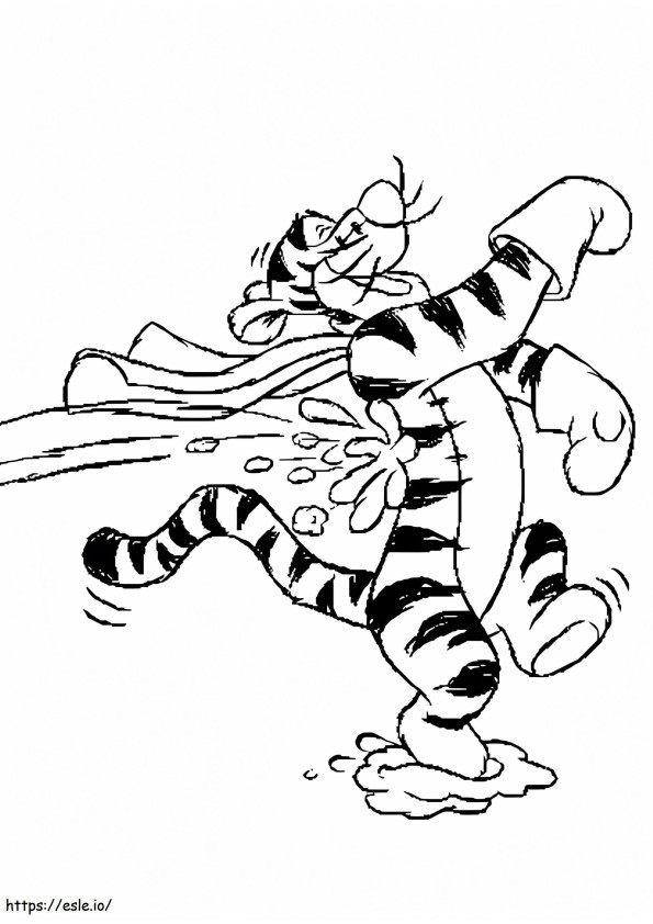 Śmiejący się Tygrysek kolorowanka