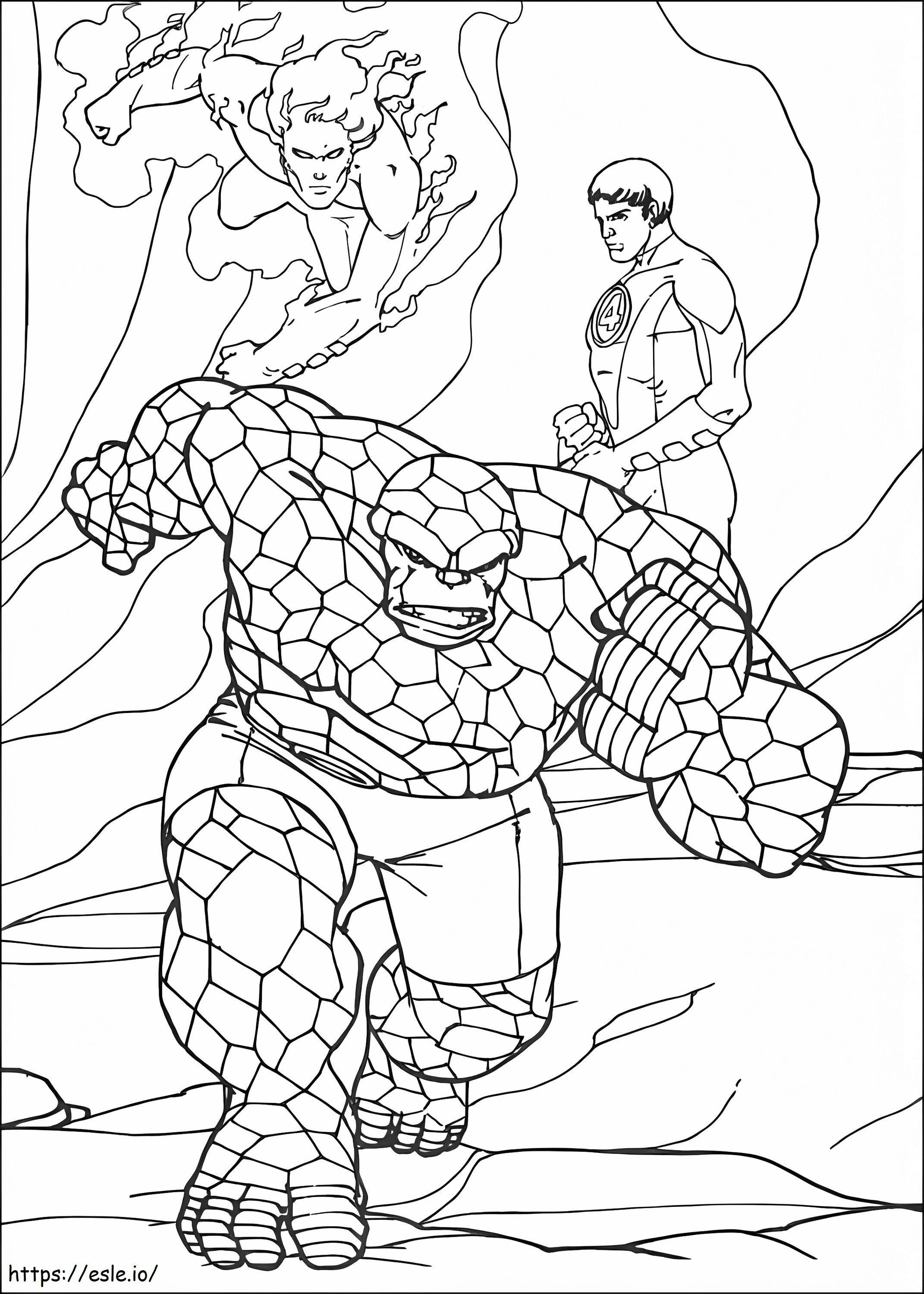 Fantastic Four 4 coloring page