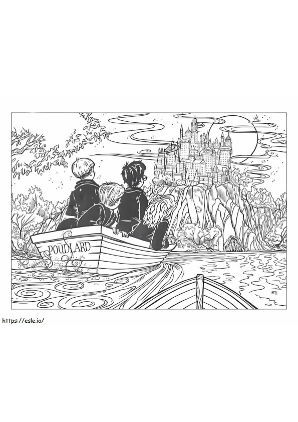Harry Potter In Hogwarts coloring page