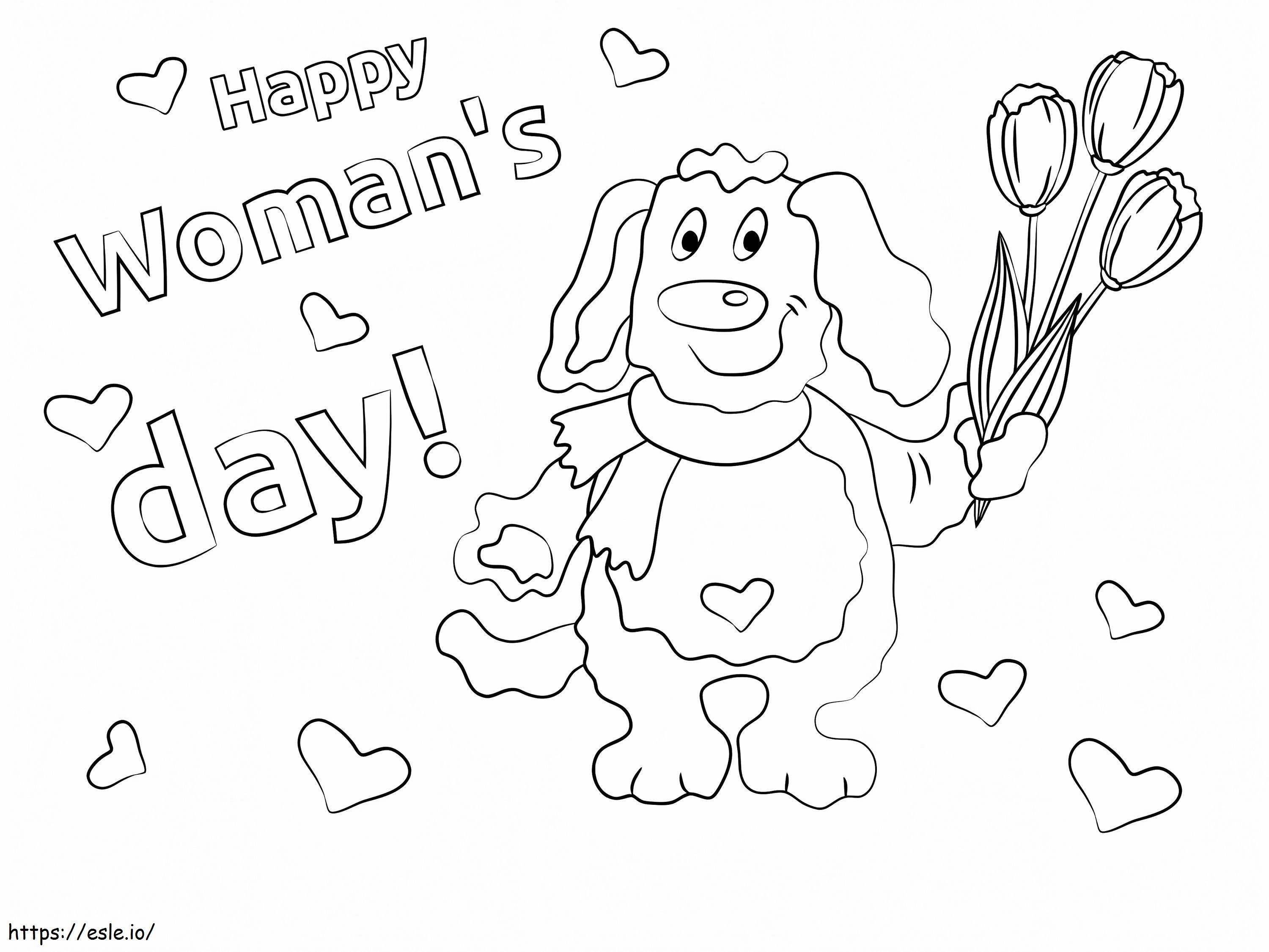 Happy Womens Day 2 coloring page