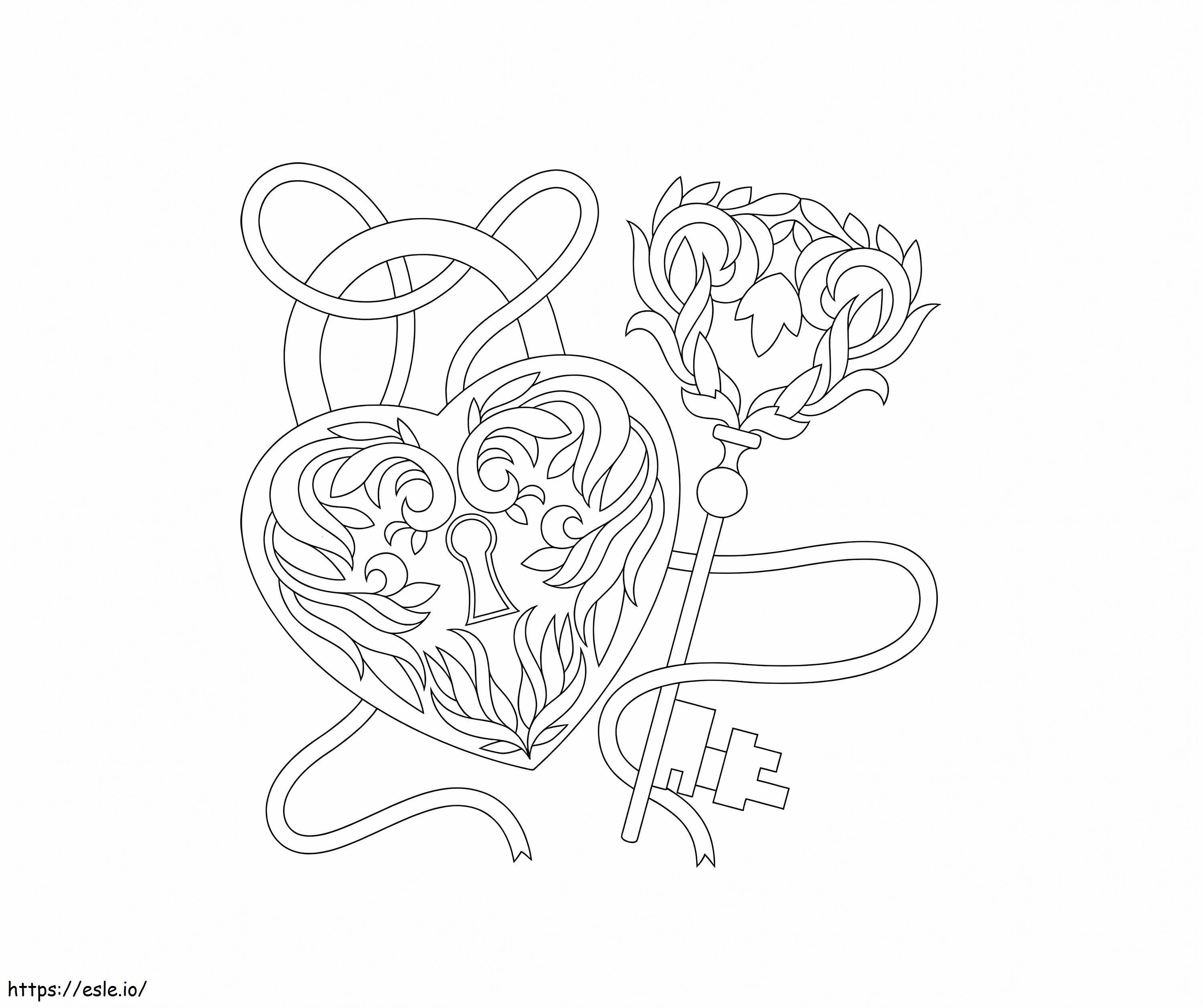 Lock And Key coloring page