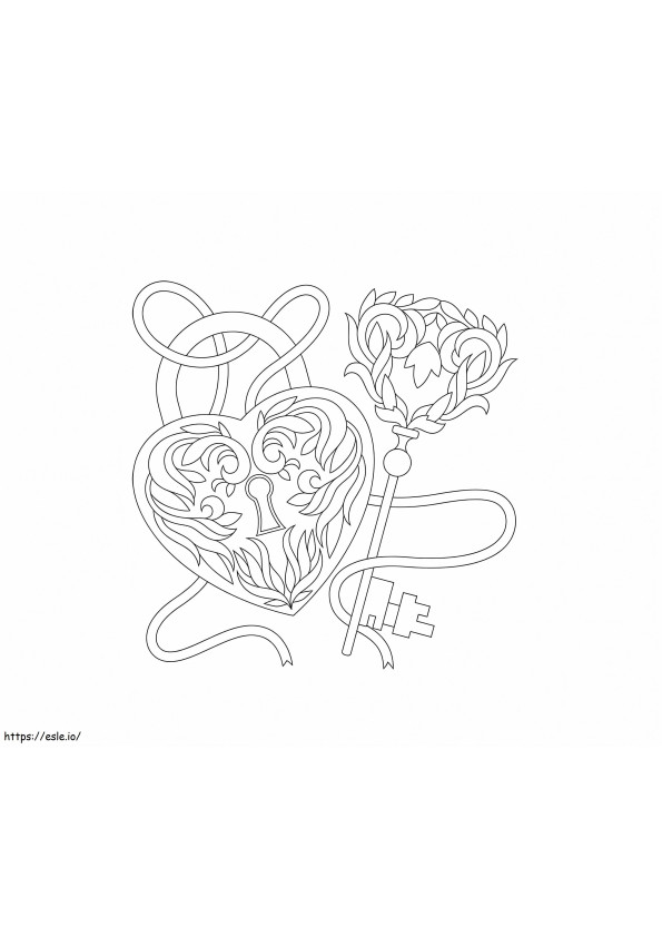 Lock And Key coloring page