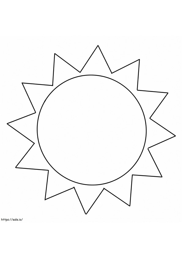Free Printable Easy Sun coloring page