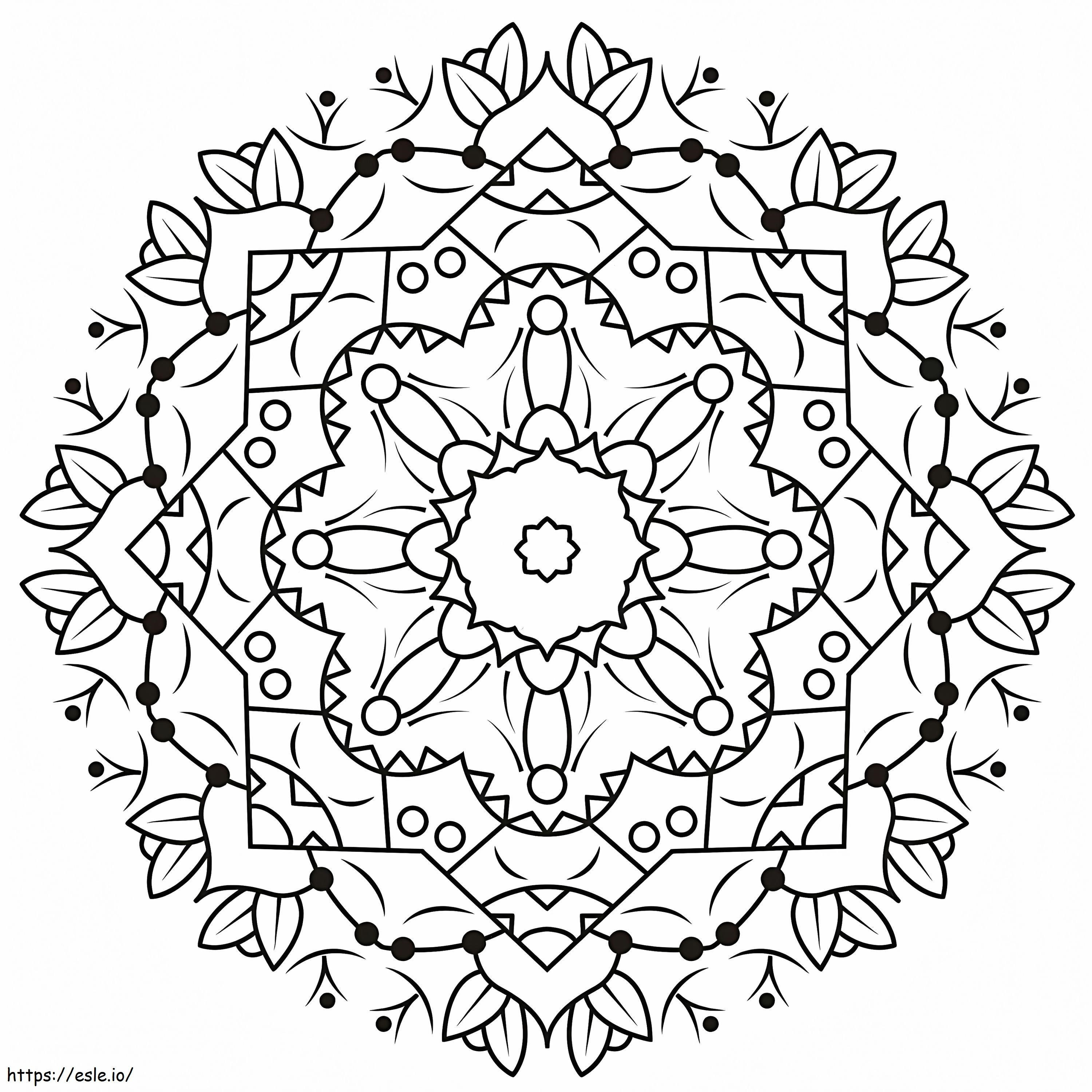 Coloriage Fleur Mandala 20 à imprimer dessin