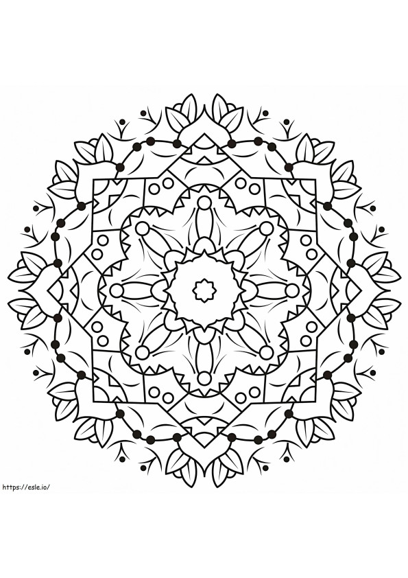 Coloriage Fleur Mandala 20 à imprimer dessin