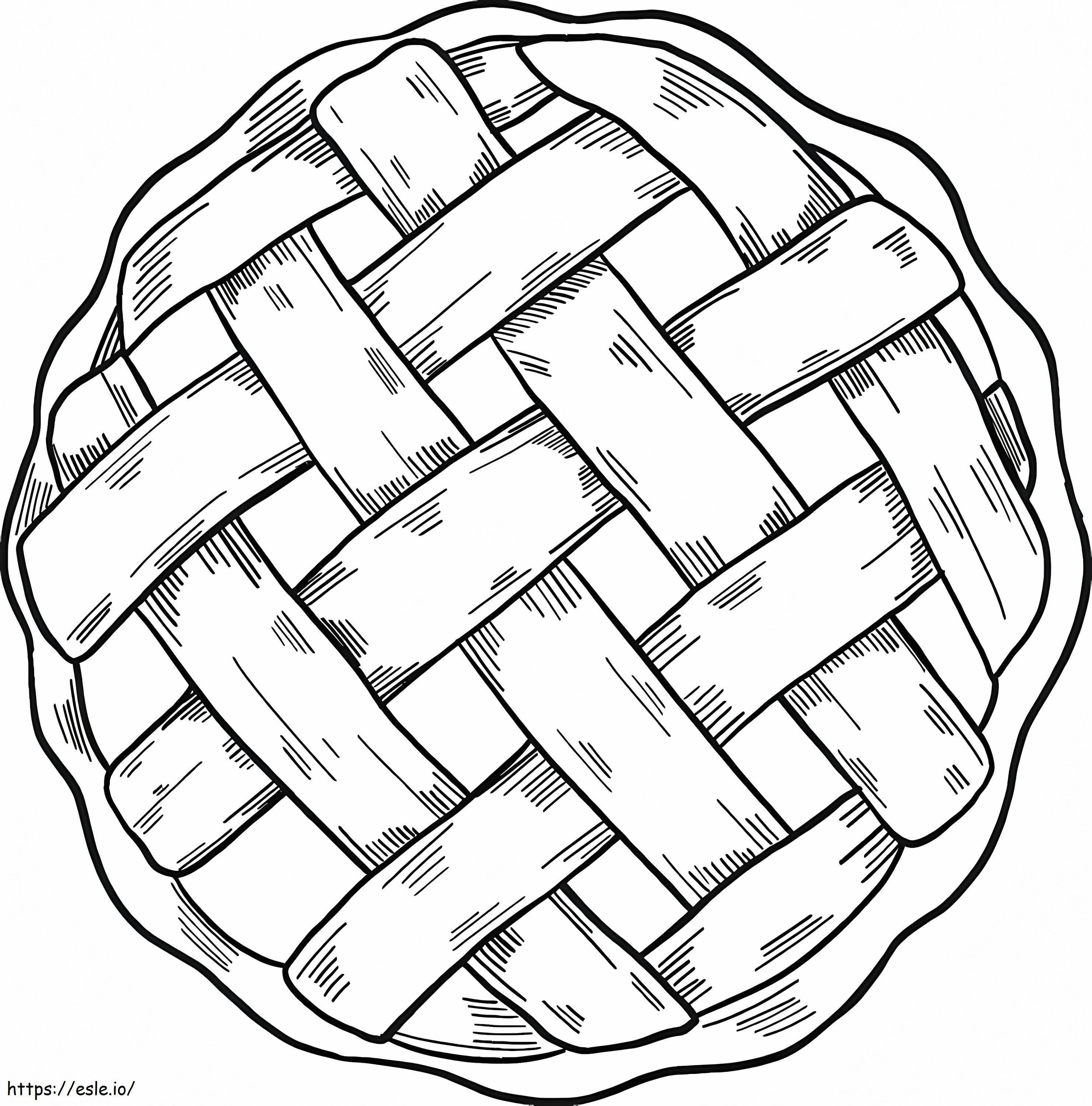 Delicious Apple Pie coloring page