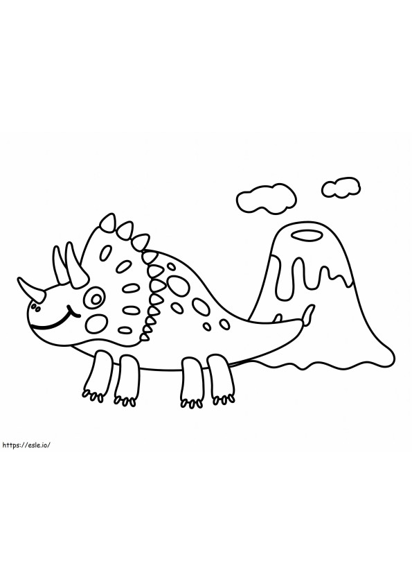 Triceratop Printable coloring page