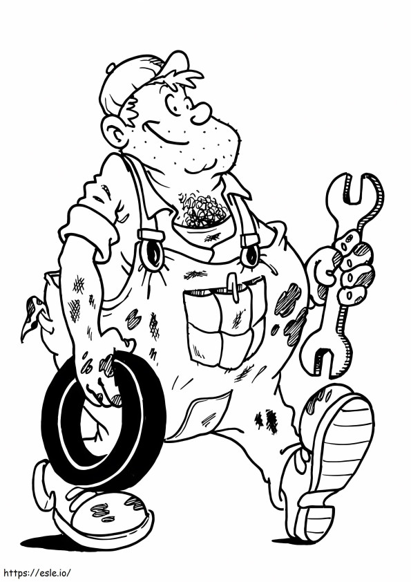 Dirty Mechanic coloring page