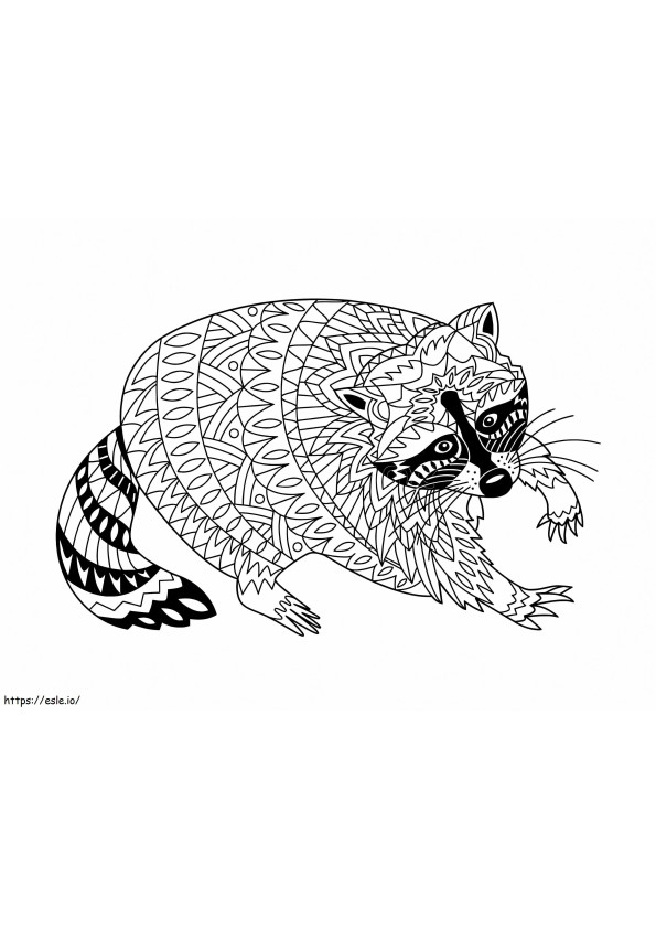 Adult Raccoon coloring page