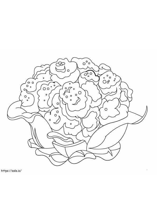 Cauliflower 2 coloring page