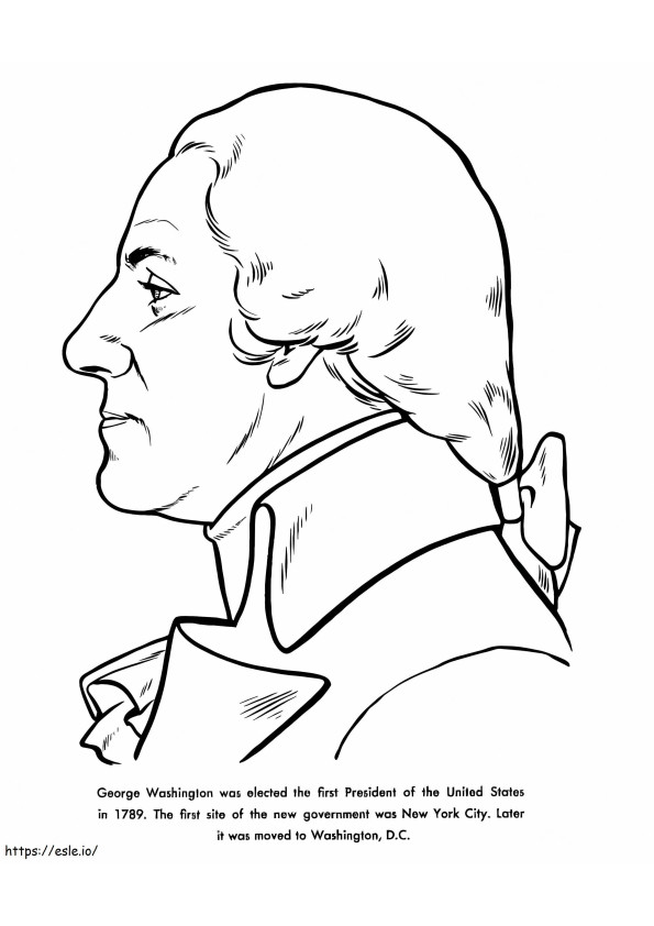 ジョージ・ワシントン 14 ぬりえ - 塗り絵