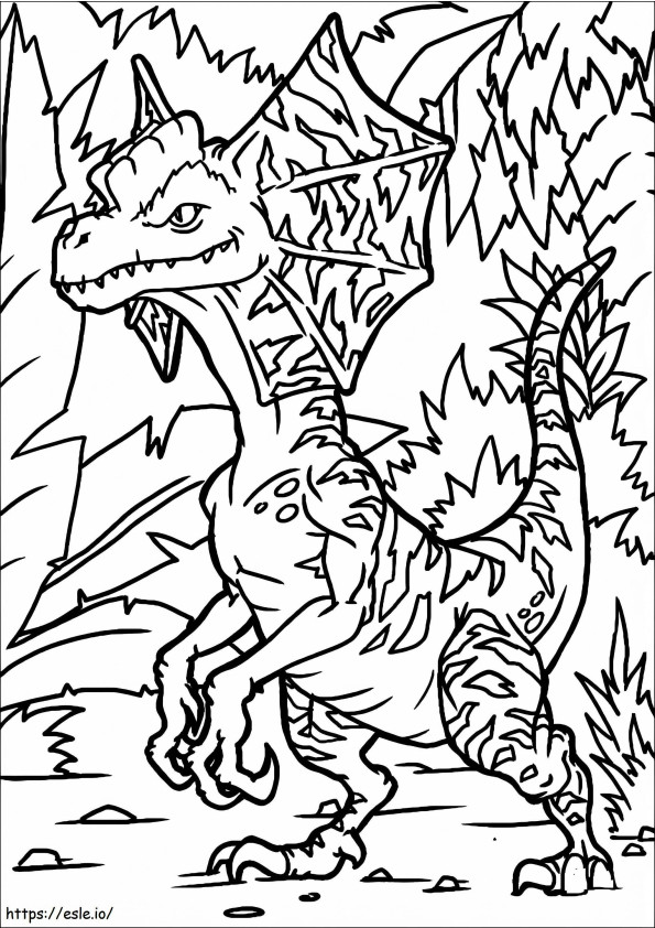 Dino Dilophosaurus coloring page