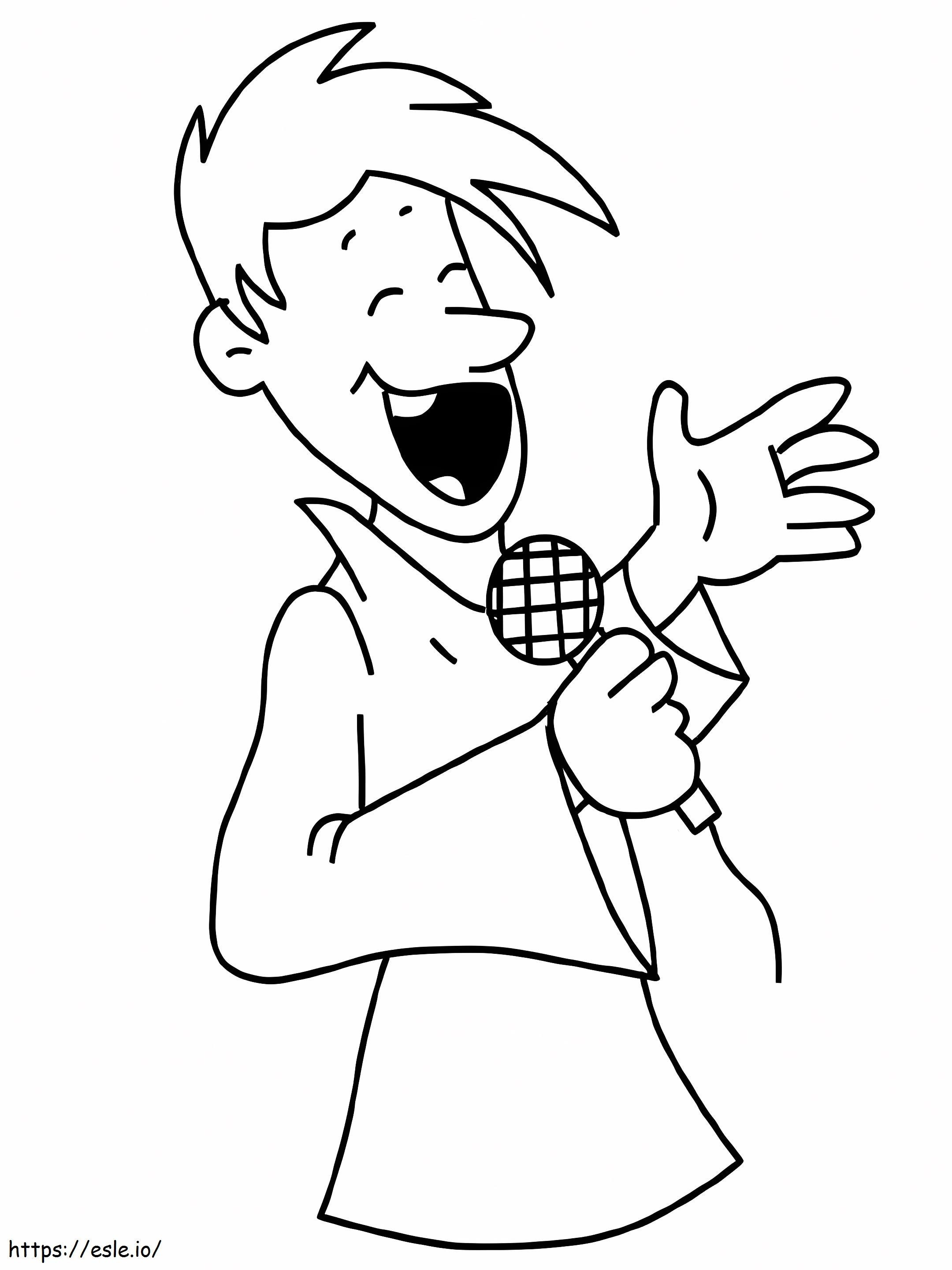Male Singer coloring page