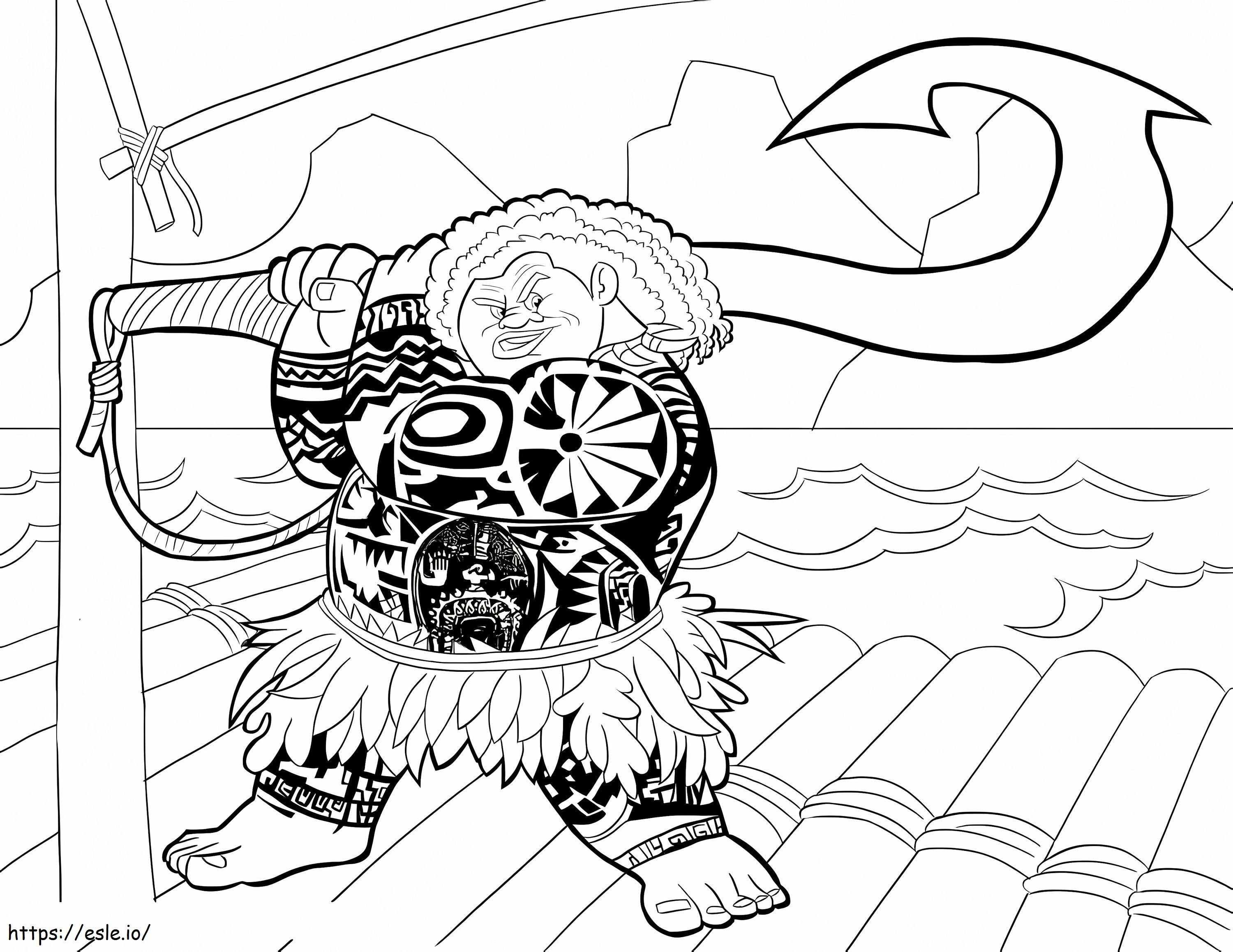 Maui With Hook coloring page