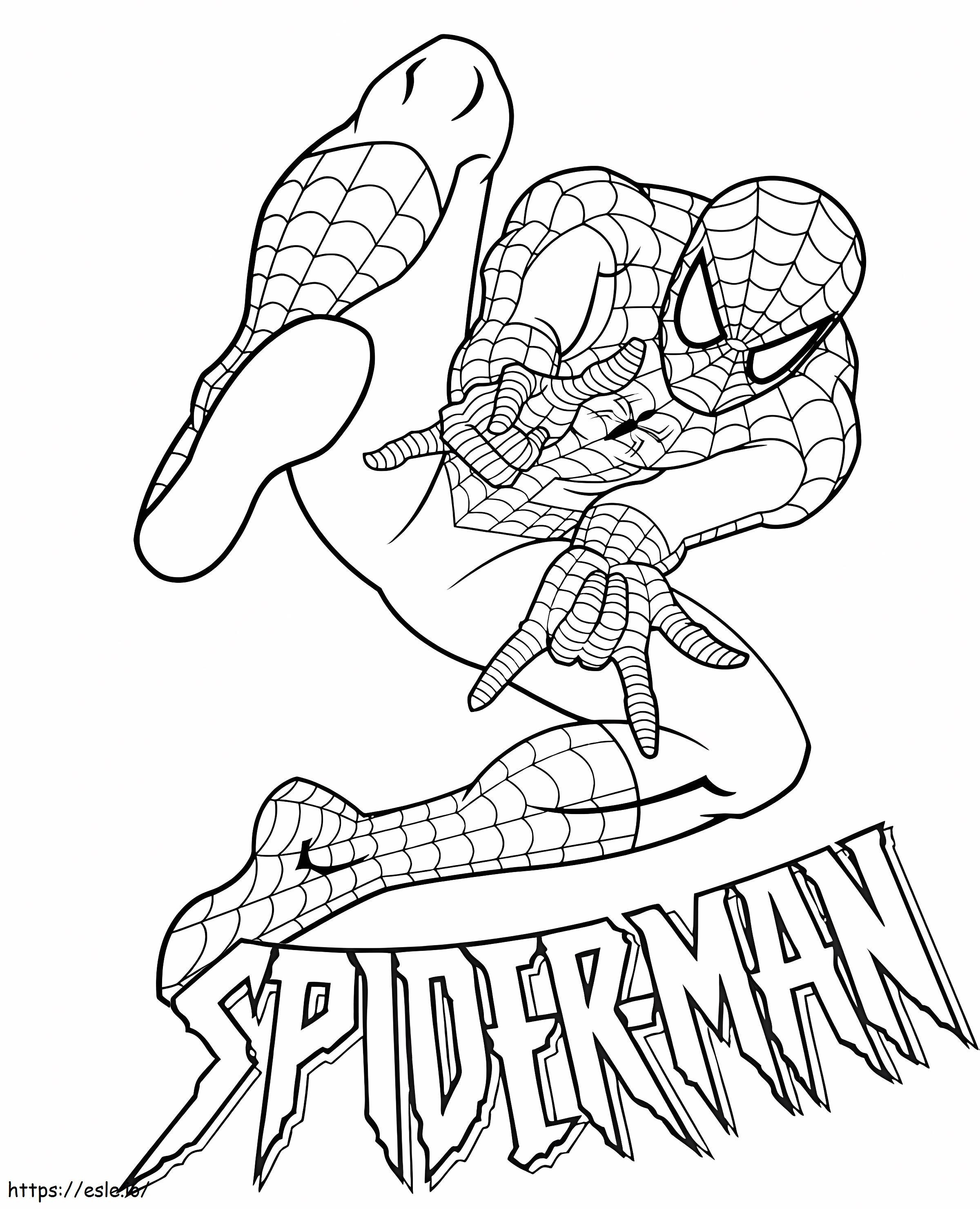 1526807197 Spiderman ilmainen värityskuva