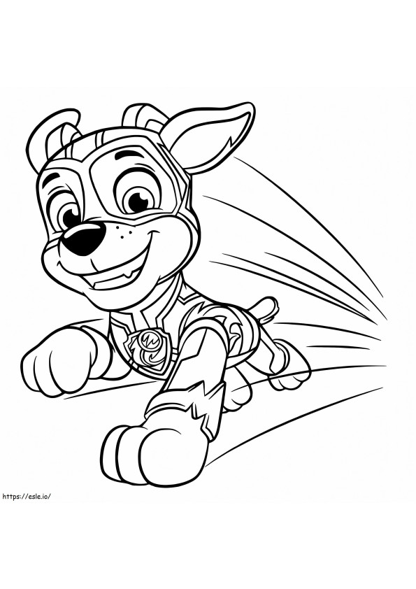 Chase Of Mighty Pups coloring page