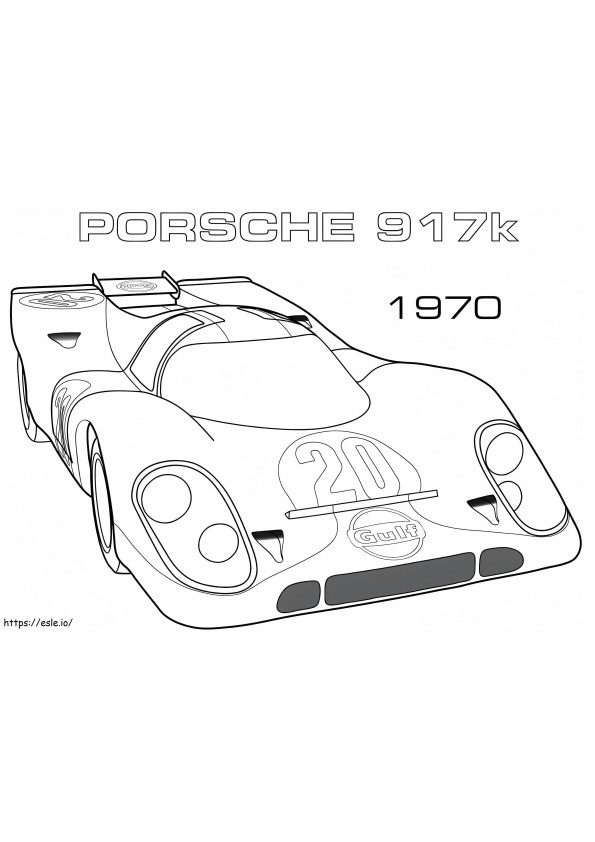 Porsche 917K din 1970 de colorat
