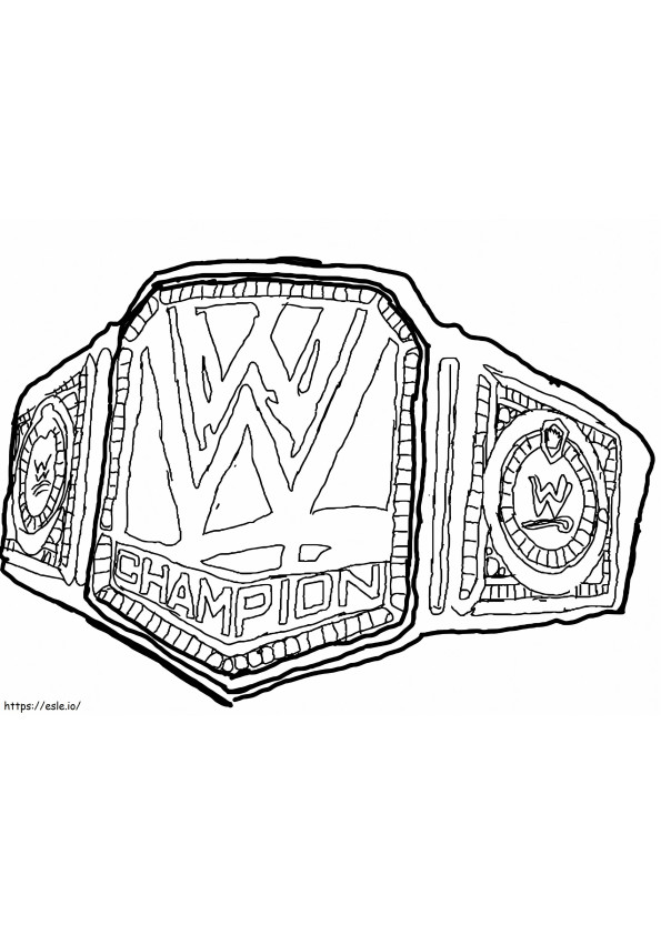 WWE Belts coloring page