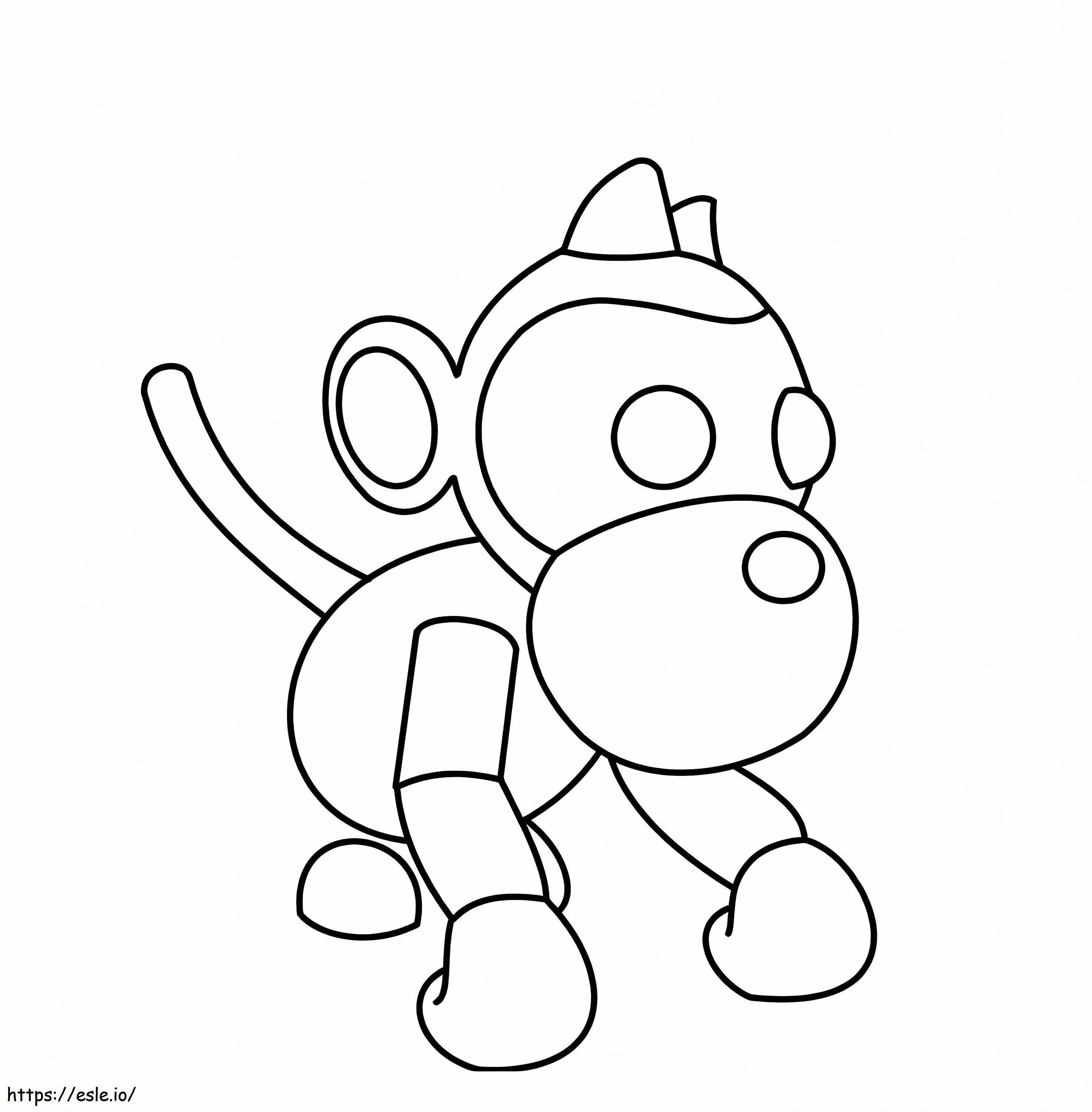Monkey Adopt Me coloring page